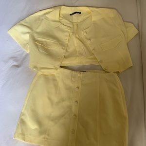 Yellow Zara matching set